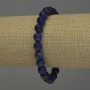 Lapis Lazuli Bracelet with Smooth Beads, 8mm Diameter, 18cm Length, Stretch