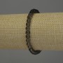 Smoky Topaz Bracelet with Smooth Beads, 6 mm Diameter, 18 cm Length (Elastic)