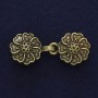 Bronze-colored cardigan brooch clasp, diameter 21 mm, length 52 mm ±