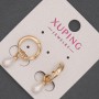 Earrings Xuping with Mallorca bead, diameter 5×7 mm ±, length 22 mm ±, 18K gold plating