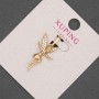 Xuping Pendant 'Fairy' with White Crystals, Diameter 15mm, Length 27mm, 18K Plating