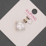 Xuping Pendant with White Crystal, diameter 15 mm, length 21 mm, 18K gold plating