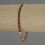 Bracelet Xuping Gold Plating 18K with Red Crystals, thickness 4.5 mm, length 17-19 cm