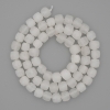 White Quartz Beads, Faceted Cube 6.5mm on Thread, Length 39cm+