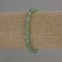 Bracelet Jade Faceted Grain, 8×6 mm diameter ± with 3 mm seed beads ±, length 18 cm stretch