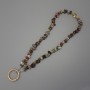 Keychain with Jasper chips 6-10×2-5 mm and ring, ring diameter 24 mm, total length 40 cm (bead length 37 cm)