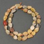 Beads on a Thread, Landscape Jasper, Faceted, 10-12×8 mm, length 39 cm