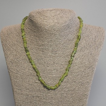 Chrysoprase Faceted Rondelle Necklace, diameter 5-8×6 mm, length 45 cm ± with clasp