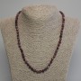 Tourmaline Necklace with Faceted Cubes, 5 mm Diameter, 50 cm Length +/- with Clasp