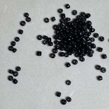 Black plastic rondelle bead 4×3 mm ± packaging 70 g