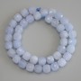 Aquamarine beads, faceted cube, 9x9 mm diameter, 37 cm length on thread