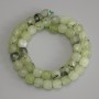 Prehnite Beads — Faceted Cubes 9x9 mm, on Thread, 37 cm Long