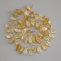 Citrine Beads, Butterfly-Shaped Faceted 13x8mm, Seed Beads 3mm, On Thread, Length 38cm+
