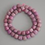 Phosphosiderite Beads, Faceted Cube on Thread, 9×9 mm Diameter, 37 cm Length