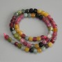 Tourmaline Beads Faceted Cubes 5, 5x5, 5mm on a thread, length 36 cm+