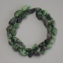 Raw Zoisite Beads, 12x10 mm diameter, 40 cm strand