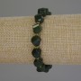 Chrysoprase Bracelet with Faceted Diamond-Shaped Stones, 10x8 mm, 3 mm Beads, 18 cm (stretch)