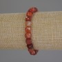Faceted Agate Cube Bracelet, 7×7 mm cubes, length 18 cm ± stretch