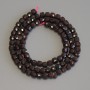 Faceted Garnet Beads, Cube Shape, diameter 4x4 mm, length 39 cm