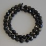 Sun Obsidian Faceted Beads, diameter 8x7 mm, length 38 cm