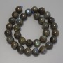 Labradorite beads, smooth ball, diameter 12.5 mm ± on thread, length 40 cm ±