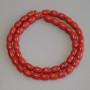 Barrel-shaped Coral Beads 9x6 mm, 41 cm on Thread