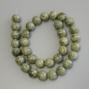 Serpentine beads — smooth round 12mm ± on thread