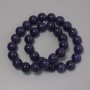 Cat's Eye Beads Violet - Synthetic Stone Smooth Bead, Diameter 11.5 mm, on Thread, Length 37 cm+