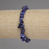 Sodalite chip bracelet, bead diameter 6-9 x 2-4 mm, length 18 cm +/- stretch