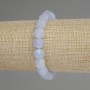 Faceted Aquamarine Cube Bracelet, 9mm Beads, 18cm Length, Stretch