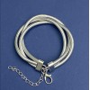 Three-Strand Bracelet in Silver-Tone Metal with Extender Chain
