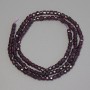 Garnet Beads, Faceted Cube, 3x3 mm diameter, 40 cm length ± on thread