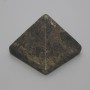 Pyrite natural stone pyramid souvenir, 38x38 mm length, 33 mm width