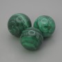 Malachite natural stone souvenir sphere, diameter 20 mm+