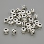 Bead insert findings, metal color: silver, diameter 6x4 mm +/- hole diameter 2.2 mm +/- packaging 20 g (~30 pcs)