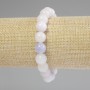 Aquamarine Bracelet with Smooth Beads, 10mm Diameter, 18 cm Length, Elastic