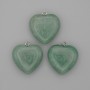 Nephrite Heart Pendant 25x25x27mm+