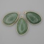 Jade pendant in a gold-toned metal setting 21x35 mm+