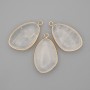 Rock crystal pendant in a gold-tone metal setting 21×35 mm+