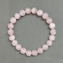 Madagascar Pink Quartz Bead Bracelet, 8.5 mm diameter, 18 cm length, stretch