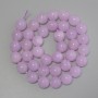 Kunzite beads smooth ball, diameter 10mm ± on thread, length 37cm+