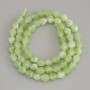 Chrysoprase Olivine Faceted Diamond Beads, 6×5 mm diameter, on thread, length 37 cm