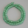 Jade beads, faceted cube, 7x7 mm diameter ± on a thread, length 41 cm+