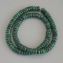 Malachite Rondelle Beads, diameter 7.5×2–4 mm, on beading thread, length 41 cm+