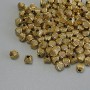 Gold-tone bead insert findings, 4×3.5 mm, hole diameter 1.5 mm, packaging 20 g (~130 pcs)