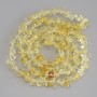 Citrine Chip Beads, diameter 6-11×2-4 mm, 5 mm ±, length 80 cm ± on beading thread
