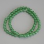 Nephrite Beads, Smooth Ball, 6 mm Diameter, 38 cm Length ± on Beading Thread