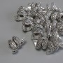 Bead-insert 'Snake' Silver-Tone Metal, 13x8 mm, hole ~4.5 mm, packaging 20 g (~14 pcs)