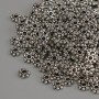 Bead Insert Findings, Silver-Colored Metal, 4×1.5 mm Diameter, 1.5 mm Hole, Packaging 20 g (~279 pcs)