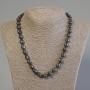 Faceted hematite necklace, diameter 9-11×8 mm, length 50 cm ± with clasp